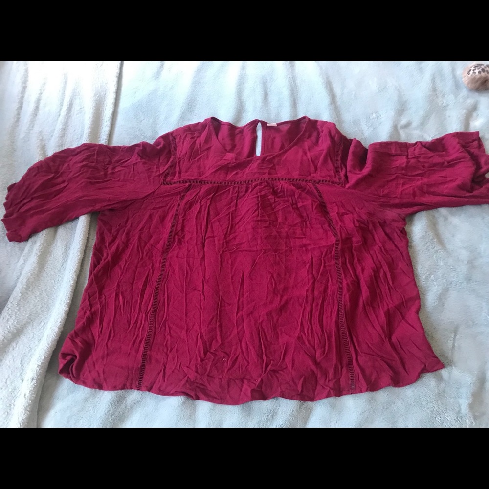Wine blouse